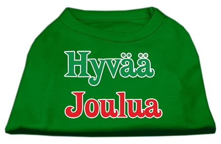 Hyvaa Joulua Screen Print Shirt Emerald Green XXL